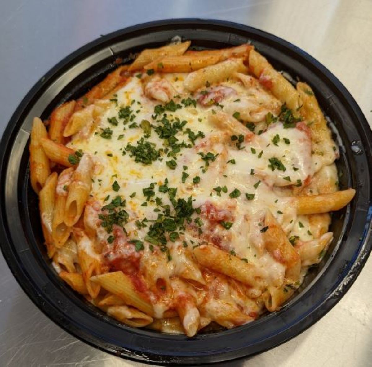 Baked Mostaccioli w/ Mozzarella